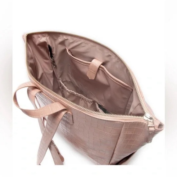 Freshly Picked Pink Crocodile-Textured Backpack - Picture 7 of 11